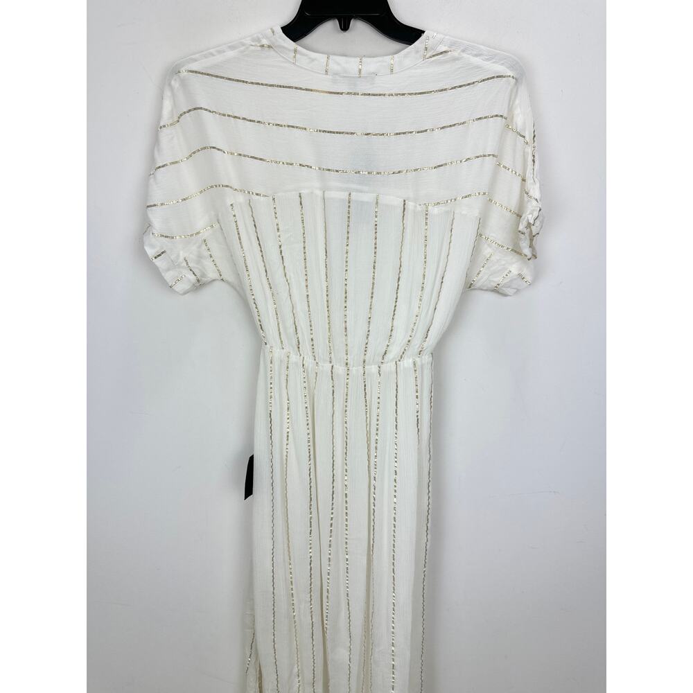 Lulus Goddess Vibes Ivory Gold Striped Dolman Sleeve Maxi Dress Resort XS NWT - Picture 11 of 11